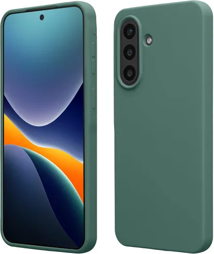 Vista 256 de kwmobile Funda Compatible con Samsung Galaxy A14 5G - Funda de teléfono de TPU y silicona con acabado suave - Verde Lima