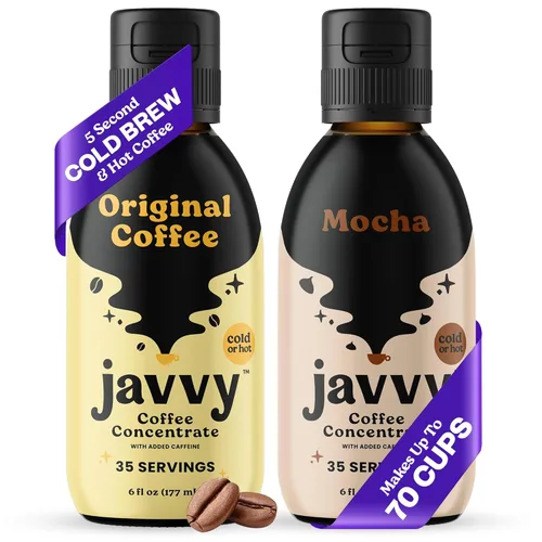Vista 19 de Javy Coffee Concentrado - Café frío preparado, perfecto para café helado instantáneo, café frío y café caliente, paquete de 2 - Original descafeinado