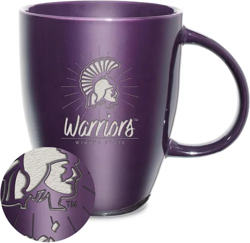 Vista 99 de Rico Industries - Taza de lustre cerámico con grabado láser de la NCAA de 18oz - Café-Té