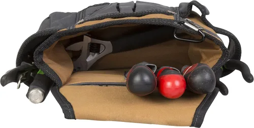 Vista 6 de Dickies Cinturón de herramientas acolchado de 8 bolsillos/Bolsa utilitaria, Cinturón ajustable de 3 pulgadas, Construcción de lona duradera