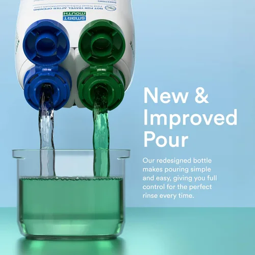 Vista 3 de SmartMouth Enjuague bucal activado por DDS para protección contra el mal aliento las 24 horas más limpiador de lengua, 16 onzas líquidas