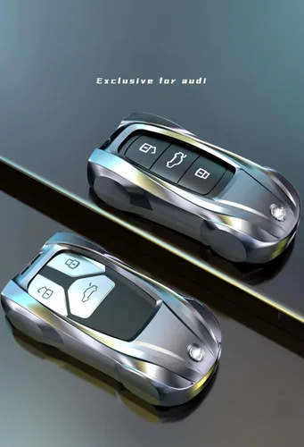 Vista 6 de Supercar Style - Funda de metal para llave remota sin llave para Audi A6 A7 A8 Q8 SQ8 E-Tron S6 S7 RS6 Q7