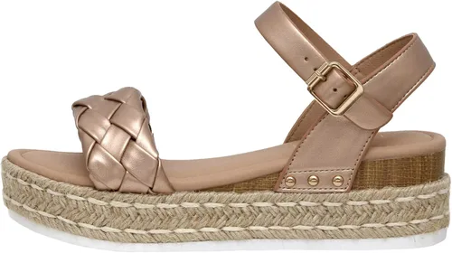Vista 4 de CUSHIONAIRE Sandalia de cuña tejida Mae para mujer
