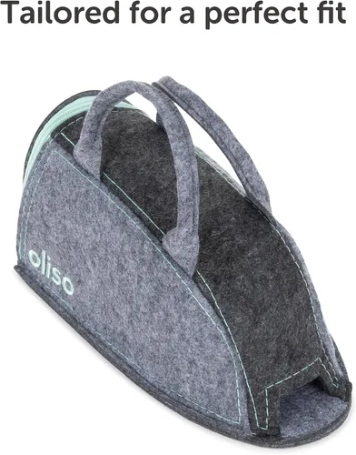 Vista 8 de Oliso M3Pro Project Steam Iron with Solemate (Aqua) + Mini Carry Bag (Aqua) + MultiMat Wool Pressing Pad