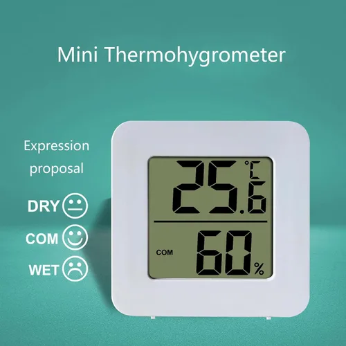 Vista 4 de Termómetro digital LCD higrómetro interior habitación electrónica temperatura humedad medidor sensor medidor estación meteorológica