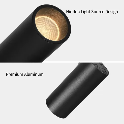 Vista 7 de Aisilan - Paquete de 2 focos LED modernos direccionales regulables para interiores, ángulo ajustable, lámpara de techo con cable para sala de estar