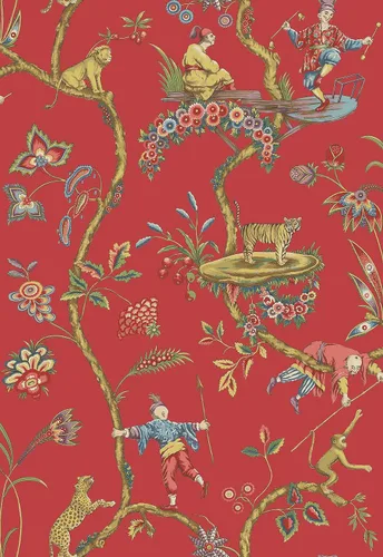 Vista 7 de Papel pintado autoadhesivo Scalamandre x Scalamandre multicolor blanco Chinoise Exotique, SCS3843, de NuWallpaper