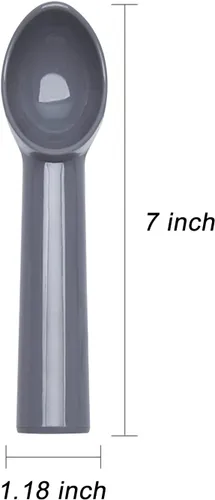 Vista 2 de Cuchara de helado duradera y resistente, cuchara de plástico anticongelante antiadherente, cuchara de helado profesional, cuchara de helado, gris, 2