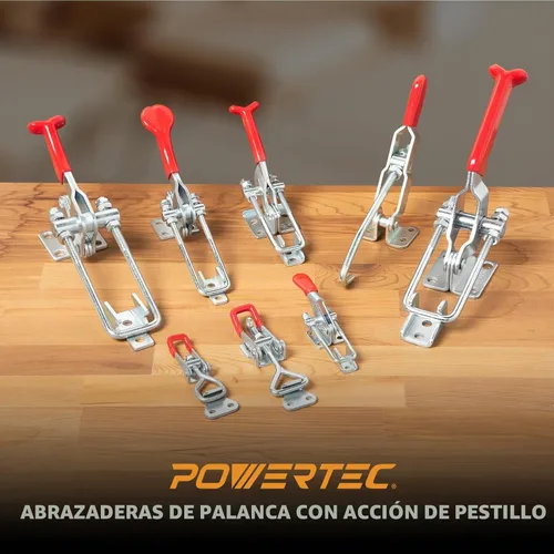 Vista 7 de POWERTEC - Pinza de palanca POWERTEC 20306 con enganche de cierre, capacidad de 2000 libras, 40341
