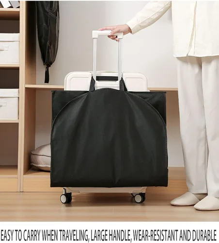 Vista 3 de Fundas protectoras para ropa, bolsas protectoras de viaje, plegable, para colgar ropa, bolsa de ropa, bolsa de lona con cremallera, lavable