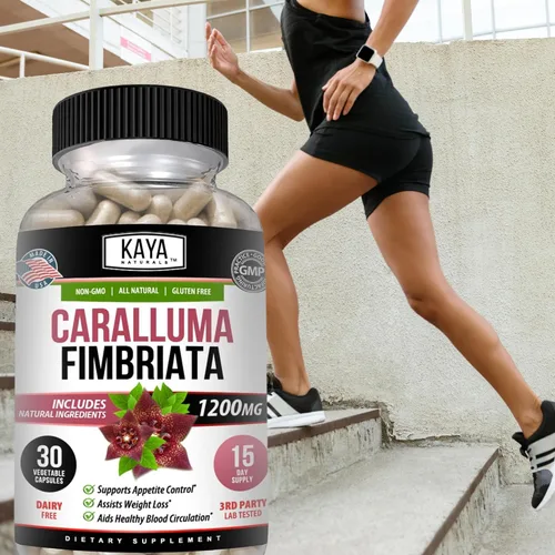 Vista 8 de Kaya Naturals - Suplemento Caralluma Fimbriata de 1200 mg de alta potencia Soporte de resistencia natural de máxima resistencia, cápsulas