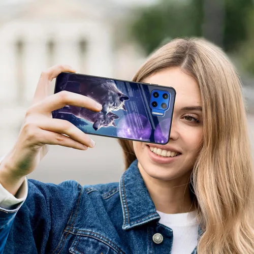 Vista 311 de Funda para Motorola Moto Edge 2022, cubierta trasera de vidrio templado con protector de pantalla, funda protectora a prueba de golpes para Motorola