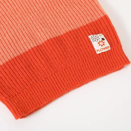 Vista 6 de TRENDSTITCH Suéteres de punto de manga larga con cuello redondo para niñas, suéter de otoño e invierno