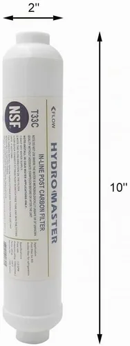 Vista 3 de HYDRO MASTER FILTRO DE CARBONO EN LÍNEA CON CONEXIÓN NPT de 1/4 pulgadas, 10 pulgadas x 2 pulgadas.