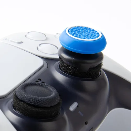 Vista 7 de Accesorios de control para PS5 Pulgar Grips Tapas de joystick con extensor de pulgar alto, cubiertas de repuesto para joystick, anillos de precisión