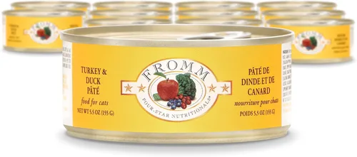 Vista 25 de Fromm Four-Star Nutritionals - Comida húmeda de primera calidad en paté de carne y venado para gatos, receta de carne de res, caja de (12) latas