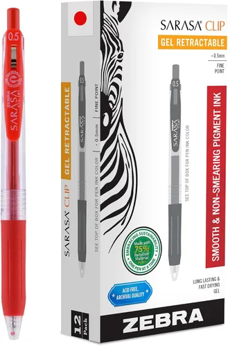 Vista 8 de Zebra Pen Sarasa Clip Decoshine - Bolígrafo de gel retráctil, punta fina de 0.020 in, colores metálicos surtidos, funciona bien en papel oscuro