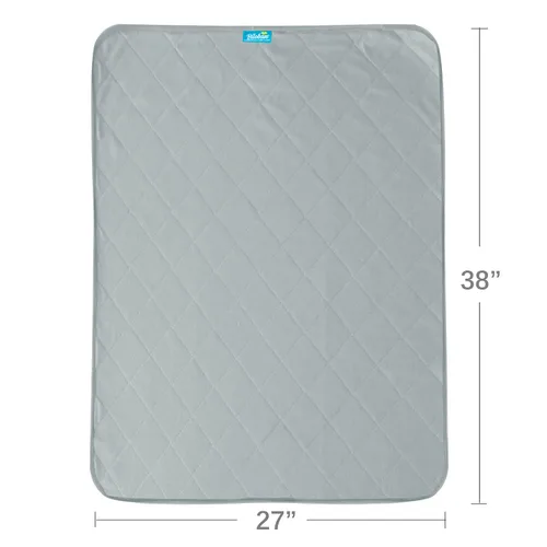 Vista 4 de Protector de colchón impermeable para cuna, almohadillas para orina de 27 x 38 pulgadas, color gris 4 Layers Incontinence Bed Pads, Non-Slip &