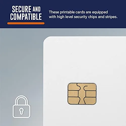 Vista 2 de SLE4442 - Paquete de 100 tarjetas con chip de PVC de banda magnética Hi-Co - SLE 4442