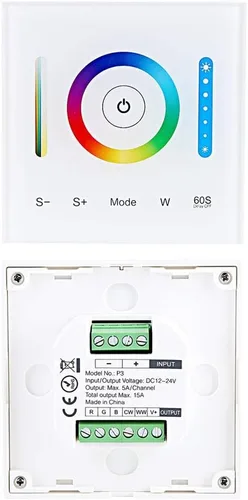 Vista 4 de TOPINCN Panel táctil LED controlador indicador lámpara para RGB/RGBW/RGB+CCT Color cambiante tira luz tira luz controlador
