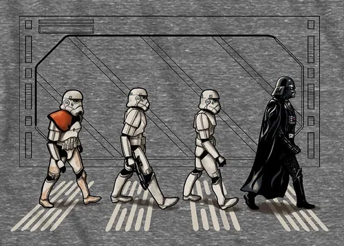 Vista 4 de Star Wars Death Star Road Stormtrooper Crossing Camiseta para hombre
