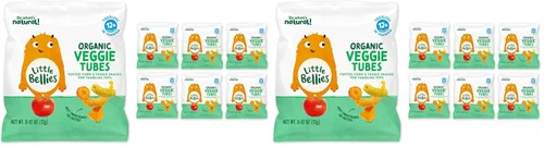 Vista 7 de Little Bellies Tubitos Orgánicos de Verduras Bocadillo para Niños Pequeños (Paquete de 7 x 0.42 oz Paquetes Individuales)