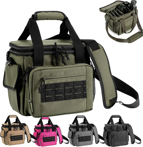 Vista 12 de Bolsa para el rango, estuche para pistola, bolsas de rango de estuche suave para pistolas y municiones con doble capa a prueba de explosiones