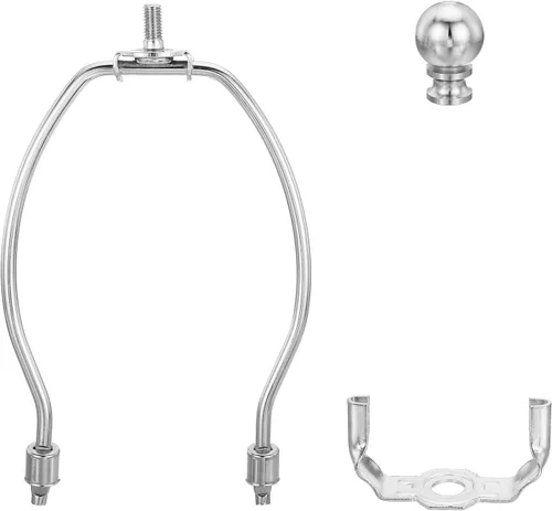 Vista 4 de PATIKIL Kit de arpa de lámpara de 6 pulgadas con remate, 1 juego de soporte de sombra desmontable, accesorios de iluminación de bricolaje