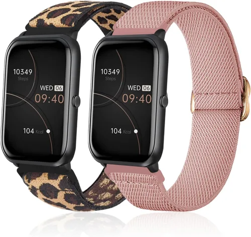 Vista 8 de Paquete de 4 correas elásticas de nailon compatibles con Amazfit GTS/GTS 2/GTS 2 mini/GTS 2e/GTS 3/GTS 4/GTS 4 Mini, correas de reloj suaves