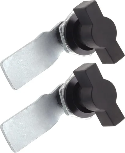 Vista 8 de Jiozermi 2 paquetes de cerradura de leva desplazada operada por el pulgar de 7/8 pulgadas, manija en T, cerradura giratoria para gabinete de Tipo B