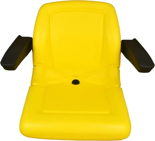 Vista 2 de TRAC SEATS Asiento de tractor amarillo con reposabrazos para tractor compacto John Deere 1023E 3025E 3032E 3038E 3203 para PN LVA14488, LVA19040