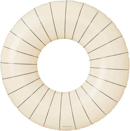 Vista 22 de Petites Pommes Flotador de piscina a rayas para niños y niños pequeños, tubo interior duradero, diseño de rayas clásico impreso a mano, dona