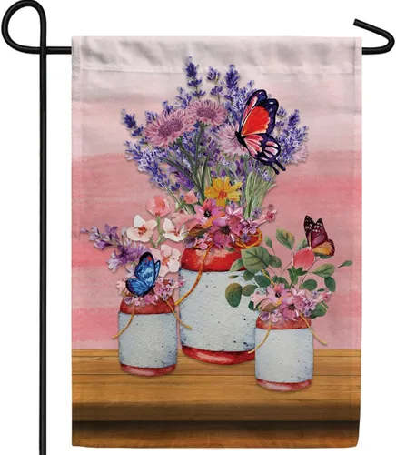 Vista 12 de A Little Rain Gnome Umbrella Garden Flag 12.5" x 18" Double Sided