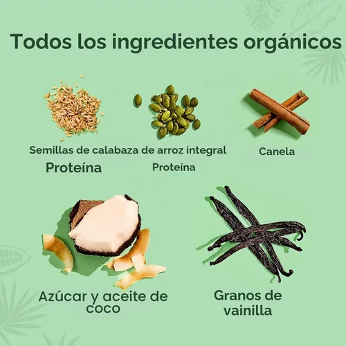 Vista 3 de ALOHA Proteína en polvo orgánica a base de plantas, sin stevia, vainilla, 19.6 onzas, 15 porciones El embalaje puede variar