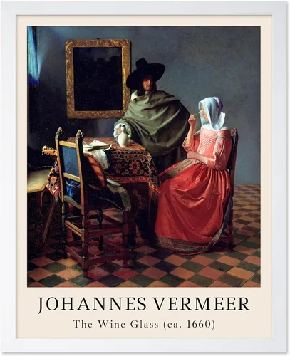 Vista 23 de Poster Master Póster vintage Johannes Vermeer – Impresión de pintura de vista retro de Delft – Vista del arte de Delft – Regalo para hombres