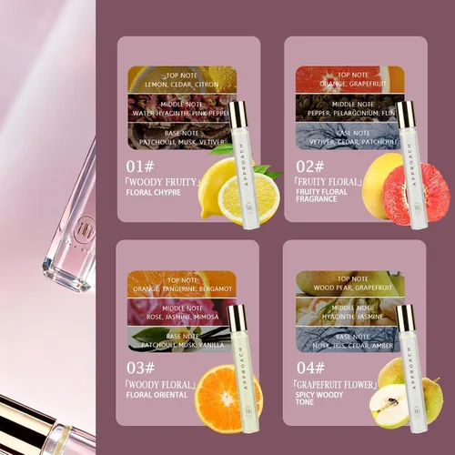 Vista 3 de Perfumes Roll-on para mujeres y hombres, 0.3 fl oz, fragancias de feromonas de larga duración, tamaño de viaje, aceite de perfume rollerball