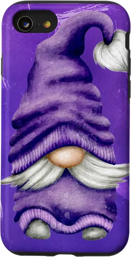 Vista 18 de Cute Gnome Graphic for Gardener and Spring and Summer Purple Case for iPhone 17
