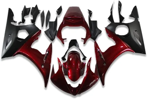 Vista 19 de Carenado para Yamaha YZF R6 2003-2005 y YZF R6S 2006-2009 (06 llamas rojas)