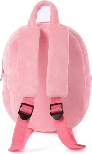 Vista 8 de Mloovnemo Mochila de hombro para niños de 1 a 5 años de edad preescolar de felpa de unicornio, Mochila de hombro preescolar de viaje de felpa