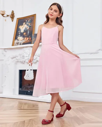 Vista 4 de Coutgo Zapatos de vestir con tacón para niñas, sandalias de princesa con purpurina de cristal Mary Jane, zapatos de princesa para bodas, fiestas