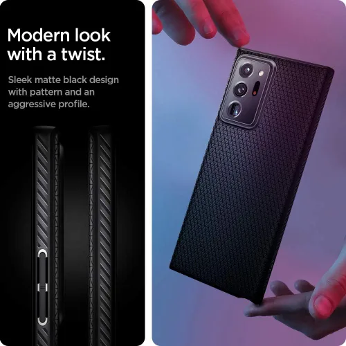 Vista 6 de Spigen Liquid Air - Funda diseñada para Samsung Galaxy Note 20 Ultra 5G (2020), color negro mate