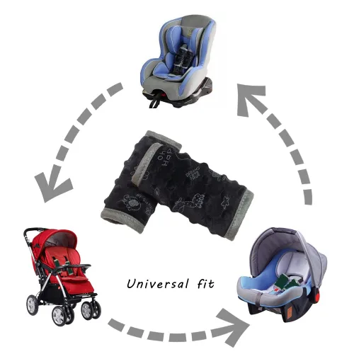 Vista 3 de DODO NICI Funda de correa de asiento de automóvil para bebé, cojín para cinturón de seguridad, almohadillas para cinturón para portabebés