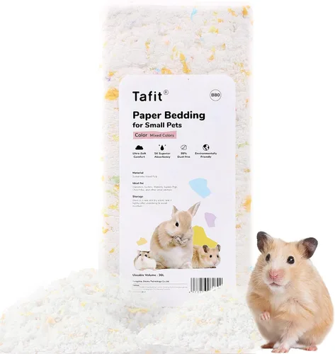 Vista 12 de Ropa de cama de papel natural suave 99% libre de polvo con control de olores, para hámsters, conejillos de indias, conejillos, conejillos