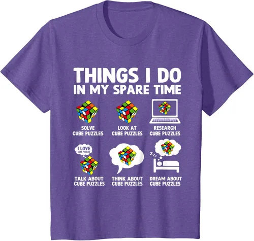 Vista 54 de Things I Do in My Spare Time Cube Puzzle Speed Cubing Camiseta
