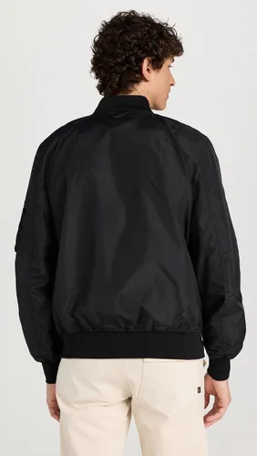 Vista 3 de Alpha Industries MA-1 Skymaster Chamarra de aviador impermeable para hombre.