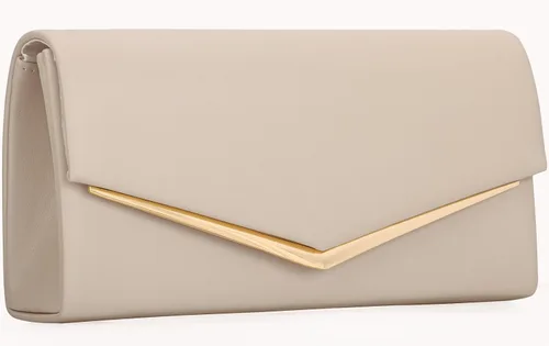 Vista 2 de Bolso de noche para mujer, de cuero vegano, bolso de mano clásico elegante