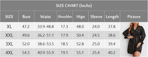 Vista 6 de Mycrushcity Womens Plus Size V Neck Flounce Long Sleeve Gold Galaxy Print Mini Dress
