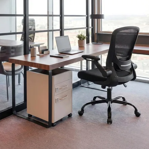 Vista 9 de EUREKA ERGONOMIC Sillas de escritorio de oficina en casa, silla de escritorio ergonómica con ruedas, silla de computadora con malla transpirable