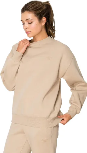 Vista 54 de Cali1850 Sudadera Cloud Nine Fleece Crew para mujer, ajuste relajado, cuello acanalado, puños y dobladillo