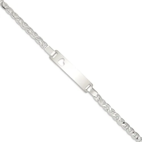 Vista 8 de ICE CARATS Pulsera de plata de ley 925 con corazón para bebé, joyería fina para mujer, regalos para ella, Plata de ley